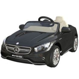 Mercedes-Benz S63 AMG Cabriolet Ride-On 12V Elektro Kinderauto Kinderfahrzeug Kinder Elektroauto (Schwarz) -