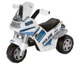 Peg Perego ED0910 - Elektro-Motorrad Raider 6V Polizei weiß/blau -