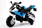 Kinder-Elektro Motorrad BMW S 1000 RR Blau mit Reifen aus EVA -