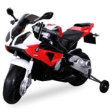 Kinder Elektromotorrad Kindermotorrad Lizenziert BMW S 1000 RR Elektro Kinderfahrzeug (rot) -