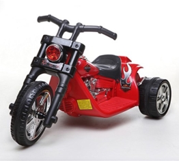 Kinderfahrzeug - Elektro Motorrad- Chopper - 2 Motoren - 6V7Ah (Rot) -
