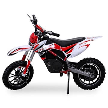 NEU Kinder Mini Crossbike Gazelle ELEKTRO 500 WATT inklusive verstärkter Gabel Dirt Bike Dirtbike Pocket Cross rot - 