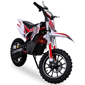 NEU Kinder Mini Crossbike Gazelle ELEKTRO 500 WATT inklusive verstärkter Gabel Dirt Bike Dirtbike Pocket Cross rot - 