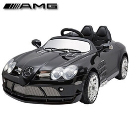 Kinderfahrzeug – Elektro Auto „Mercedes SLR McLaren“ – lizenziert – 12V7AH Akku,2 Motoren- 2,4Ghz Fernsteuerung, MP3- schwarz - 1